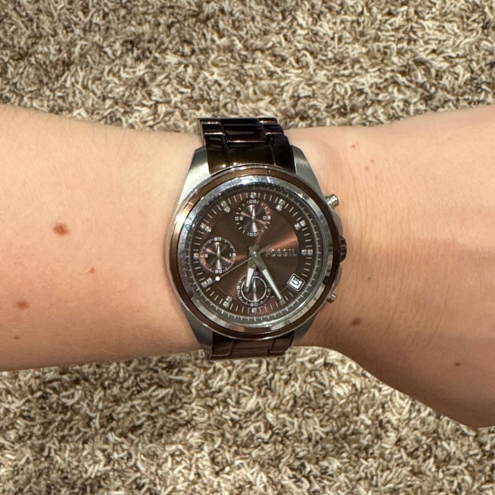 Fossil Dark Brown Chronograph Watch